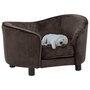 Voir la diapositive 1 : VIDAXL Canape pour chien Marron 69x49x40 cm Peluche