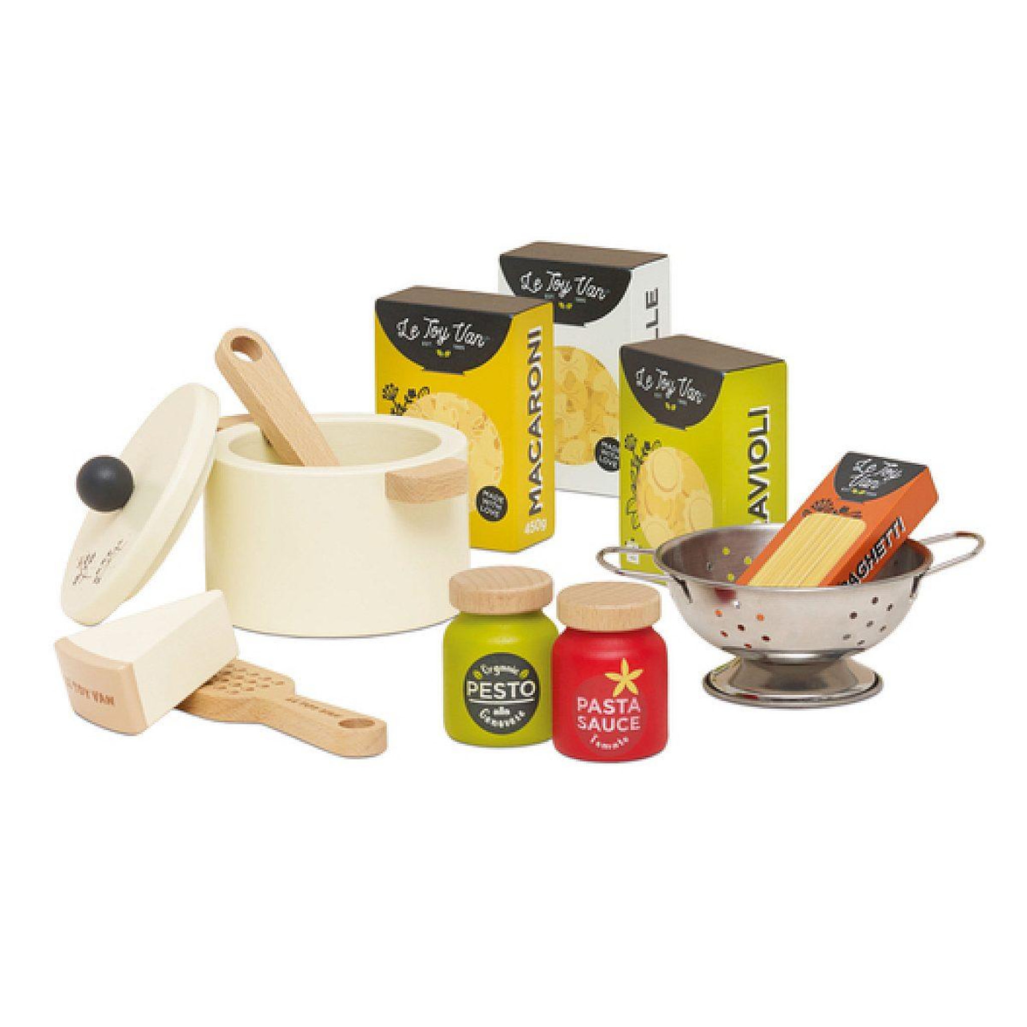 Voir la diapositive 1 : Le Toy Van Set de pates bio à l'italienne en bois