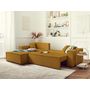 Voir la diapositive 3 : BEST MOBILIER Dellia - canapé d'angle réversible convertible - avec coffre - en velours côtelé - 4 places