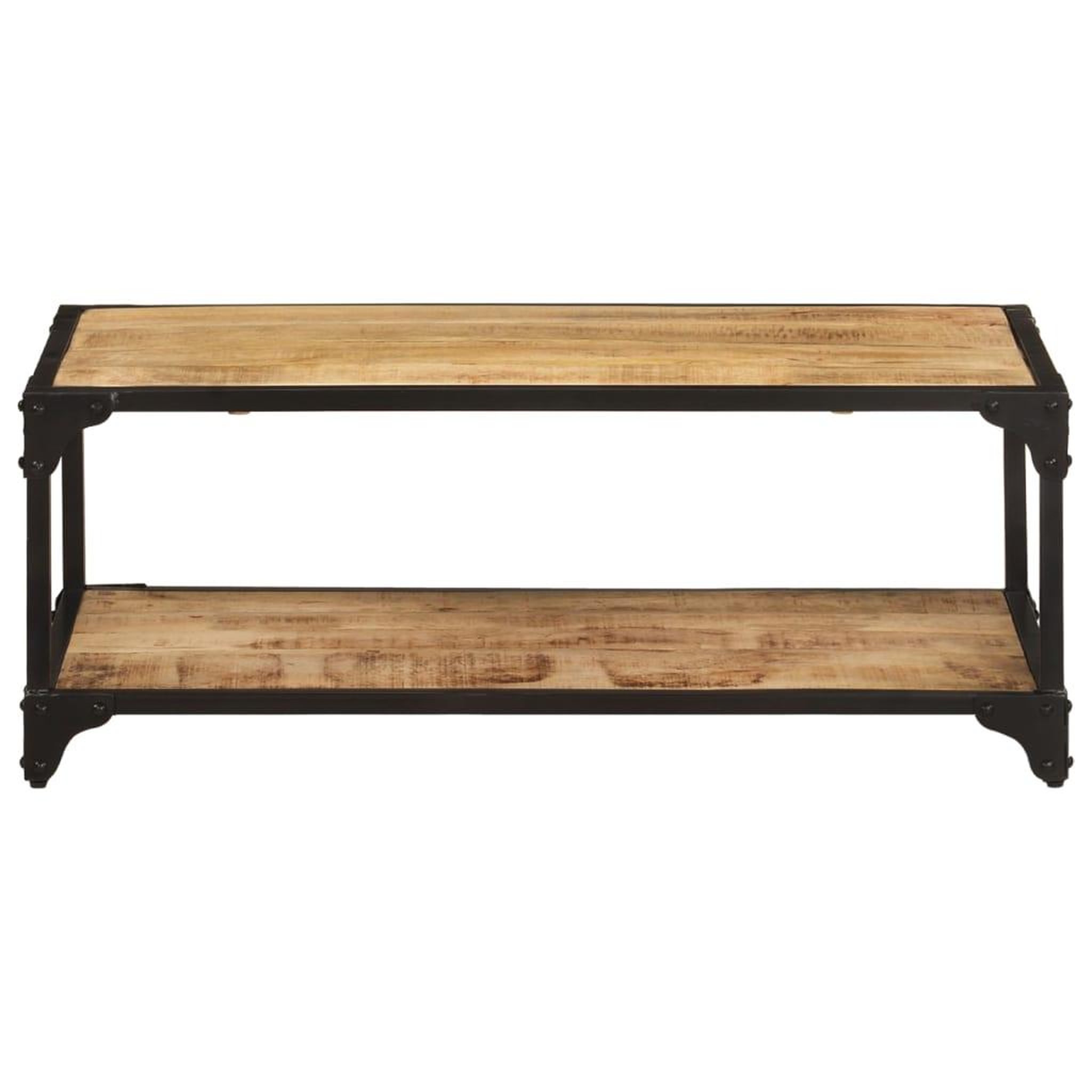 Voir la diapositive 2 : VIDAXL Table basse 90x45x35 cm Bois de manguier massif brut