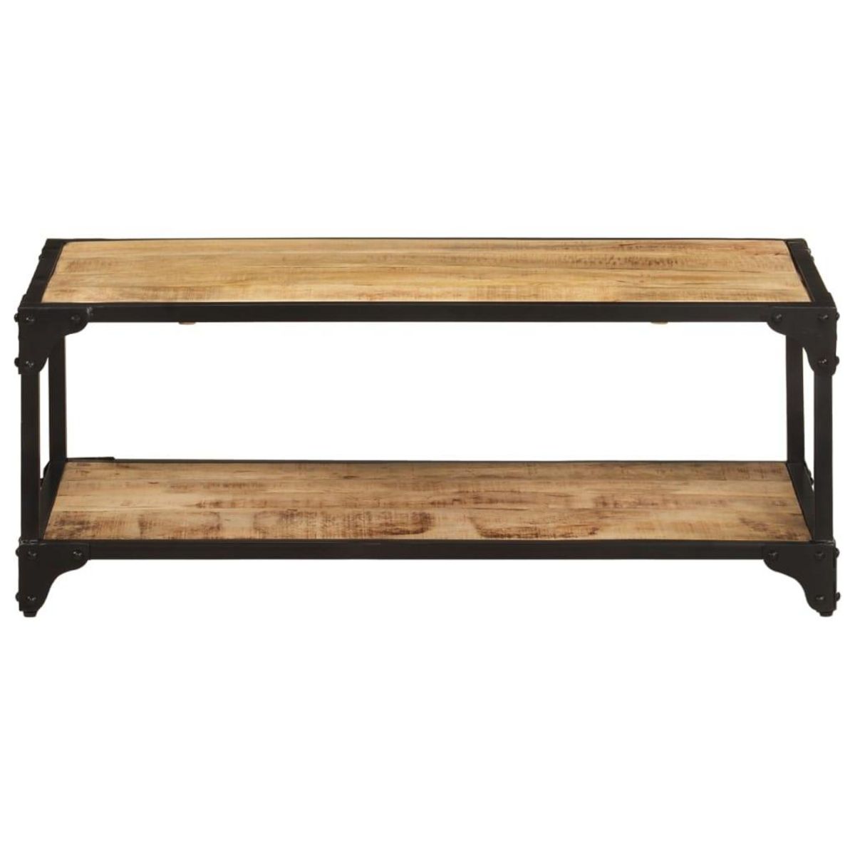 VIDAXL Table basse 90x45x35 cm Bois de manguier massif brut