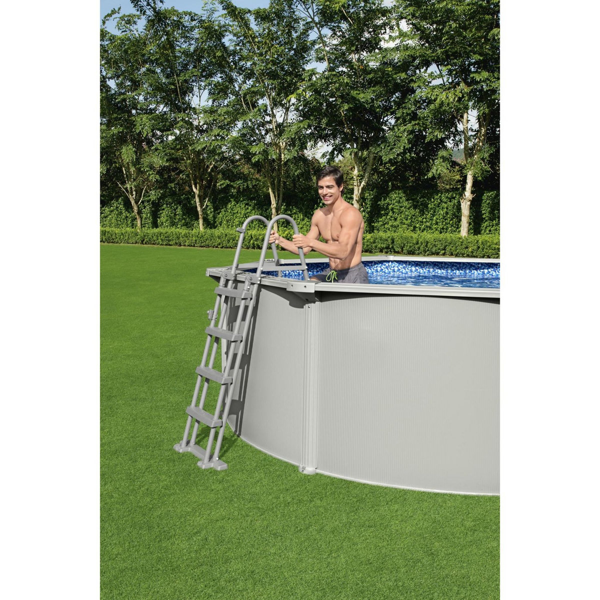 BESTWAY Piscine hors sol acier ronde - 4,6 x 1,20 m -  HYDRIUM