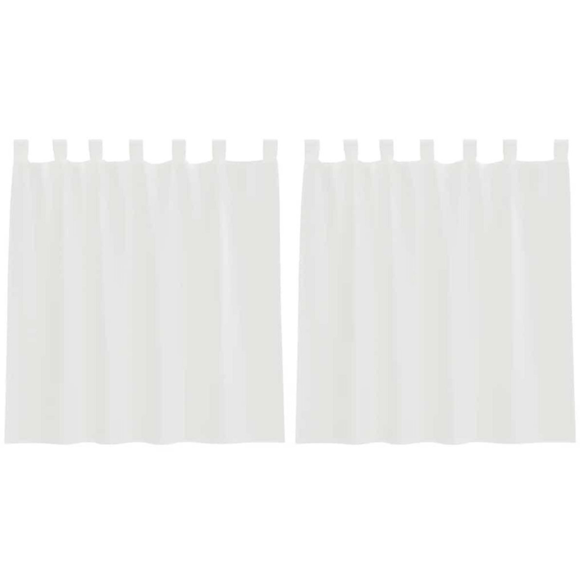 VIDAXL Rideaux en voile avec passe-tringles 2 pcs blanc