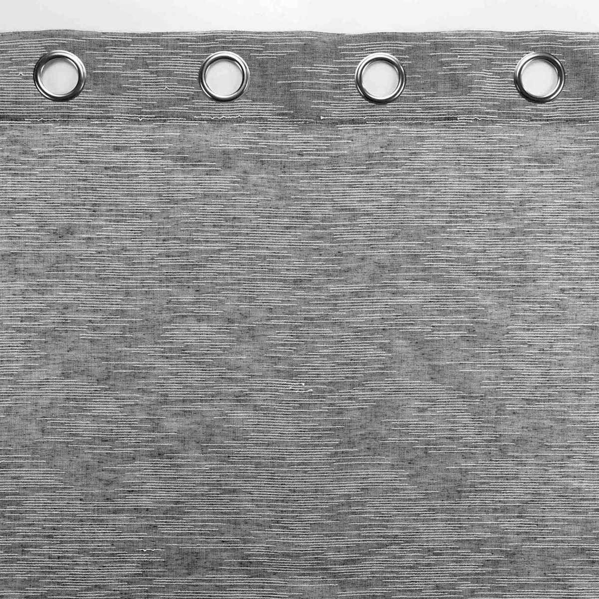 Voir la diapositive 3 : Douceur d'Intérieur Rideau voilage à œillets  zebra  140x240cm anthracite