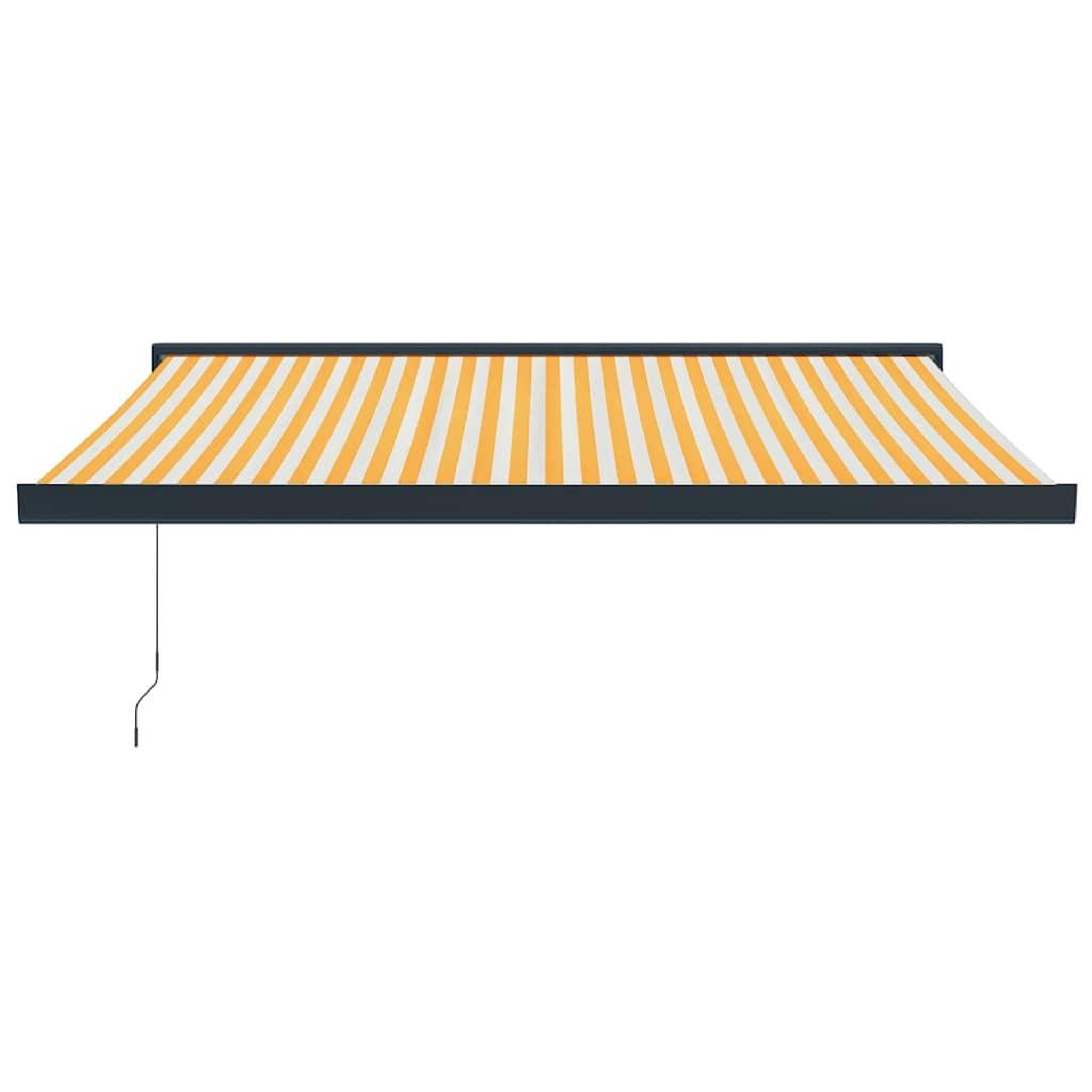 Voir la diapositive 3 : VIDAXL Auvent retractable jaune et blanc 3x2,5 m tissu et aluminium