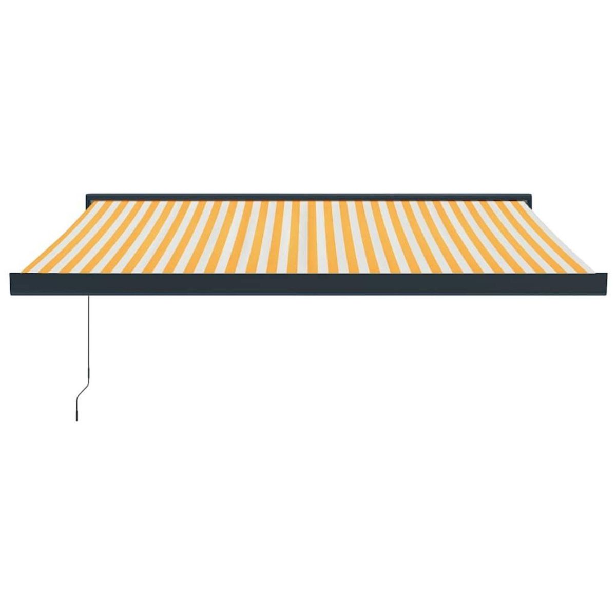 VIDAXL Auvent retractable jaune et blanc 3x2,5 m tissu et aluminium