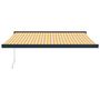 Voir la diapositive 3 : VIDAXL Auvent retractable jaune et blanc 3x2,5 m tissu et aluminium