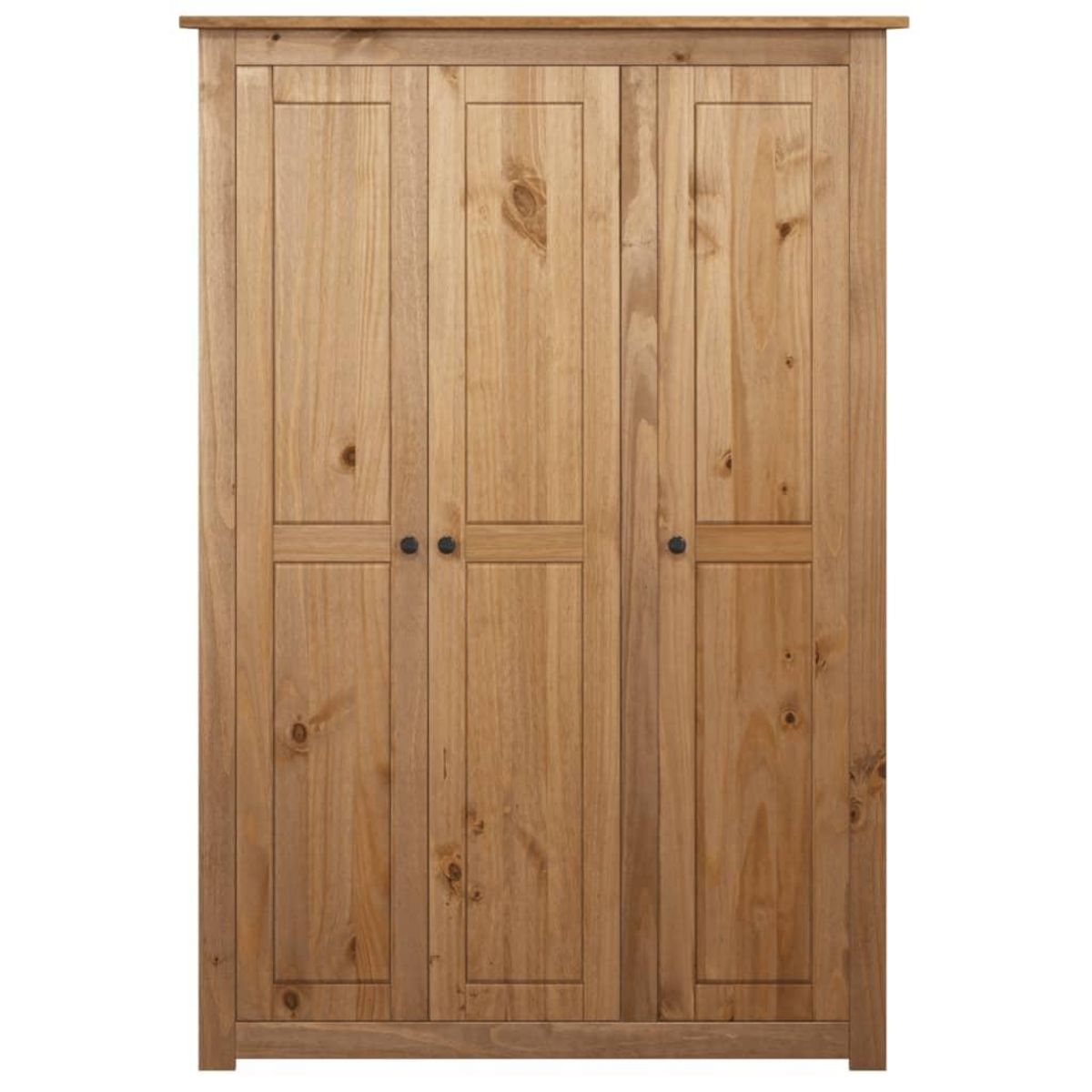 VIDAXL Garde-robe a 3 portes 118x50x171,5 cm Pin Assortiment Panama
