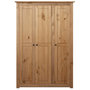 Voir la diapositive 4 : VIDAXL Garde-robe a 3 portes 118x50x171,5 cm Pin Assortiment Panama