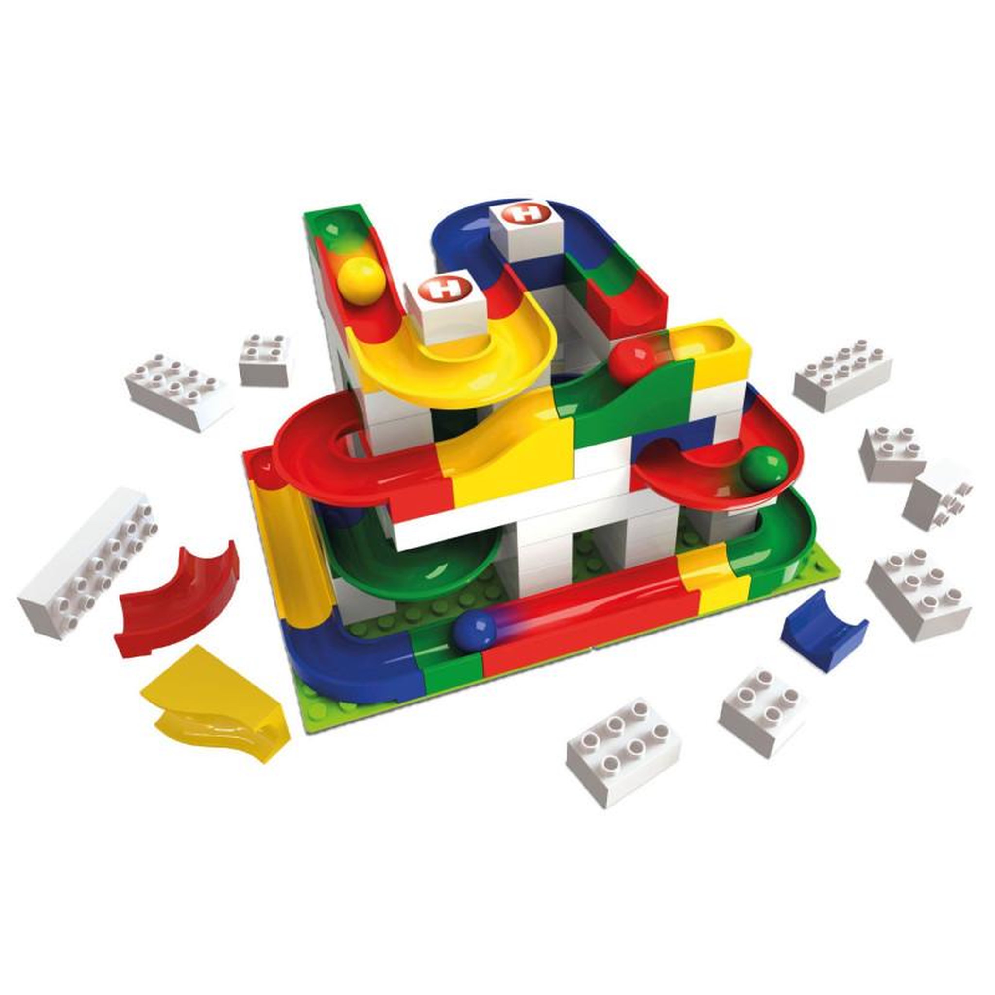 Voir la diapositive 2 : HUBELINO Hubelino Knikkerbaan Basic set, 123dlg.