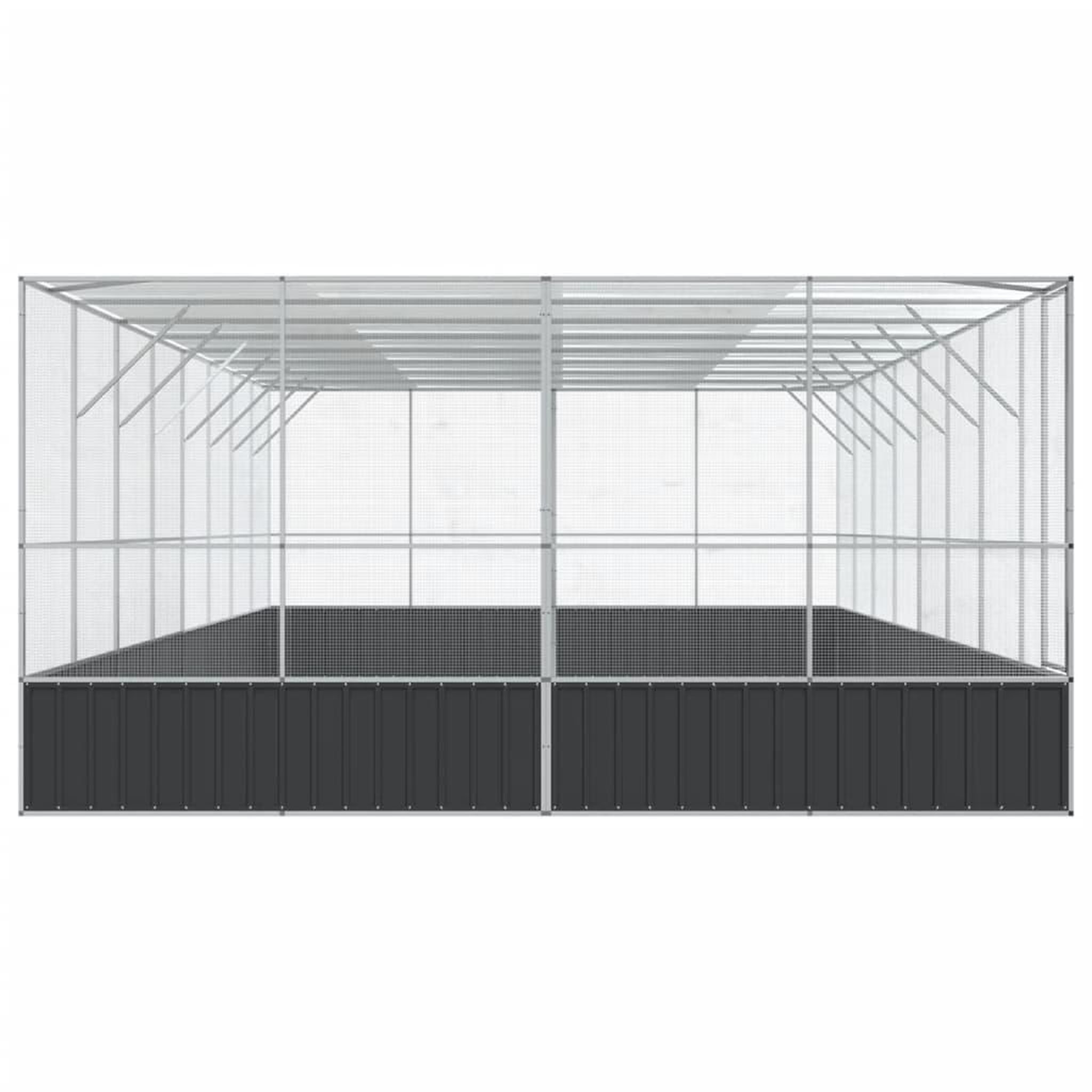 Voir la diapositive 4 : VIDAXL Voliere avec extension argente 832x414x212 cm acier