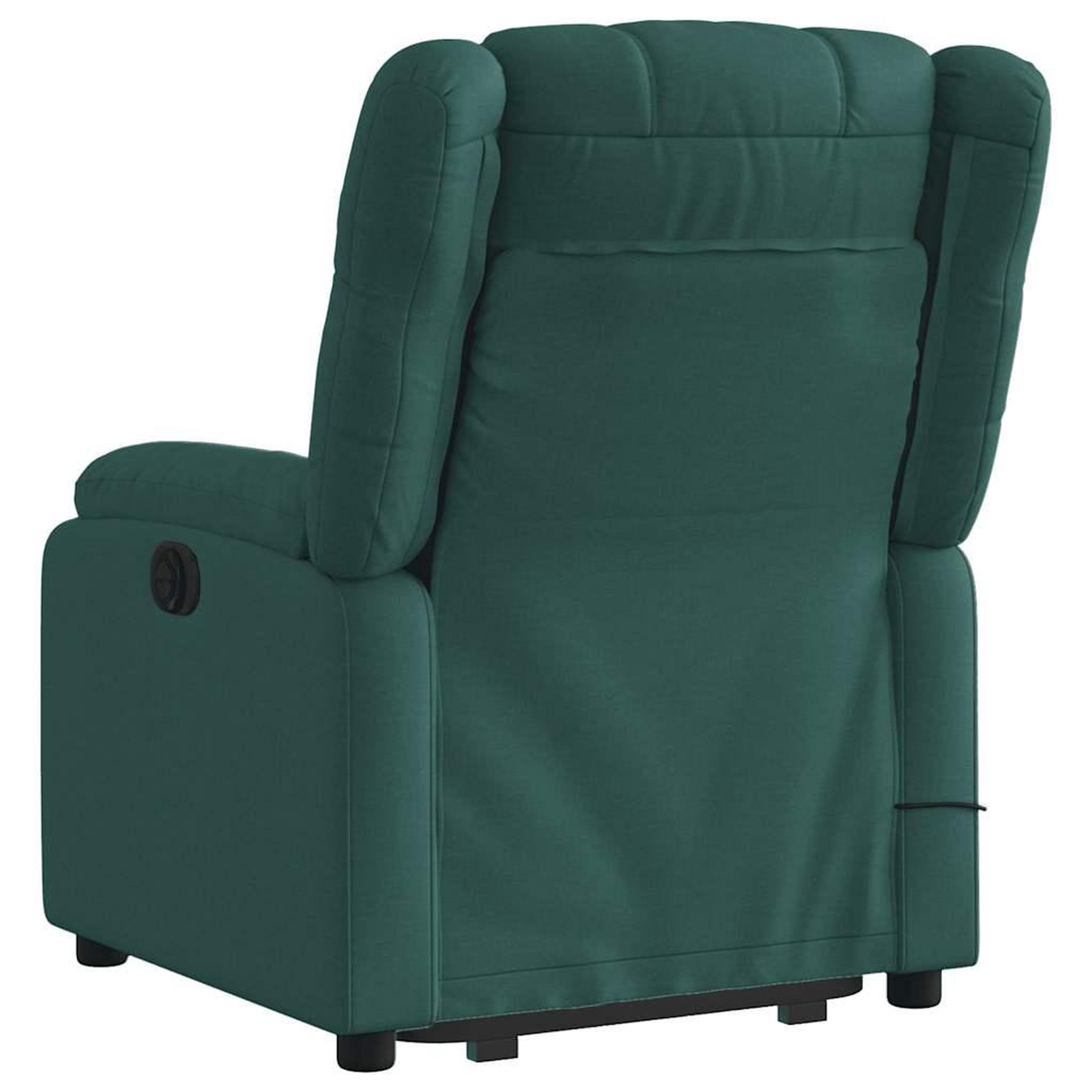 Voir la diapositive 5 : VIDAXL Fauteuil inclinable de massage Vert fonce Tissu