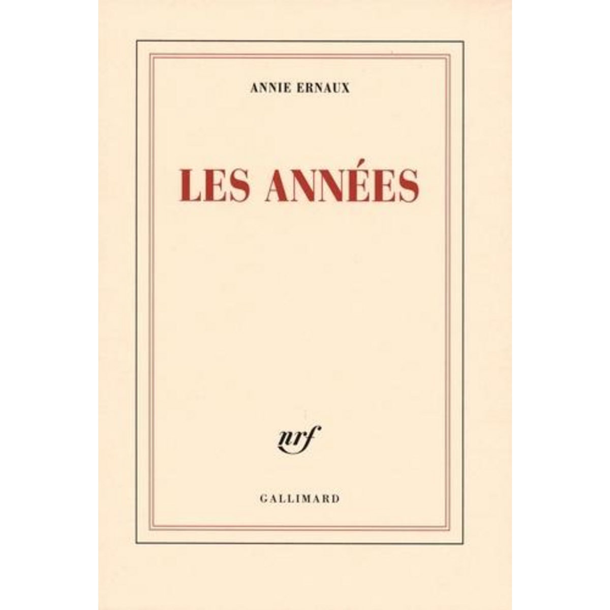 LES ANNEES, Ernaux Annie