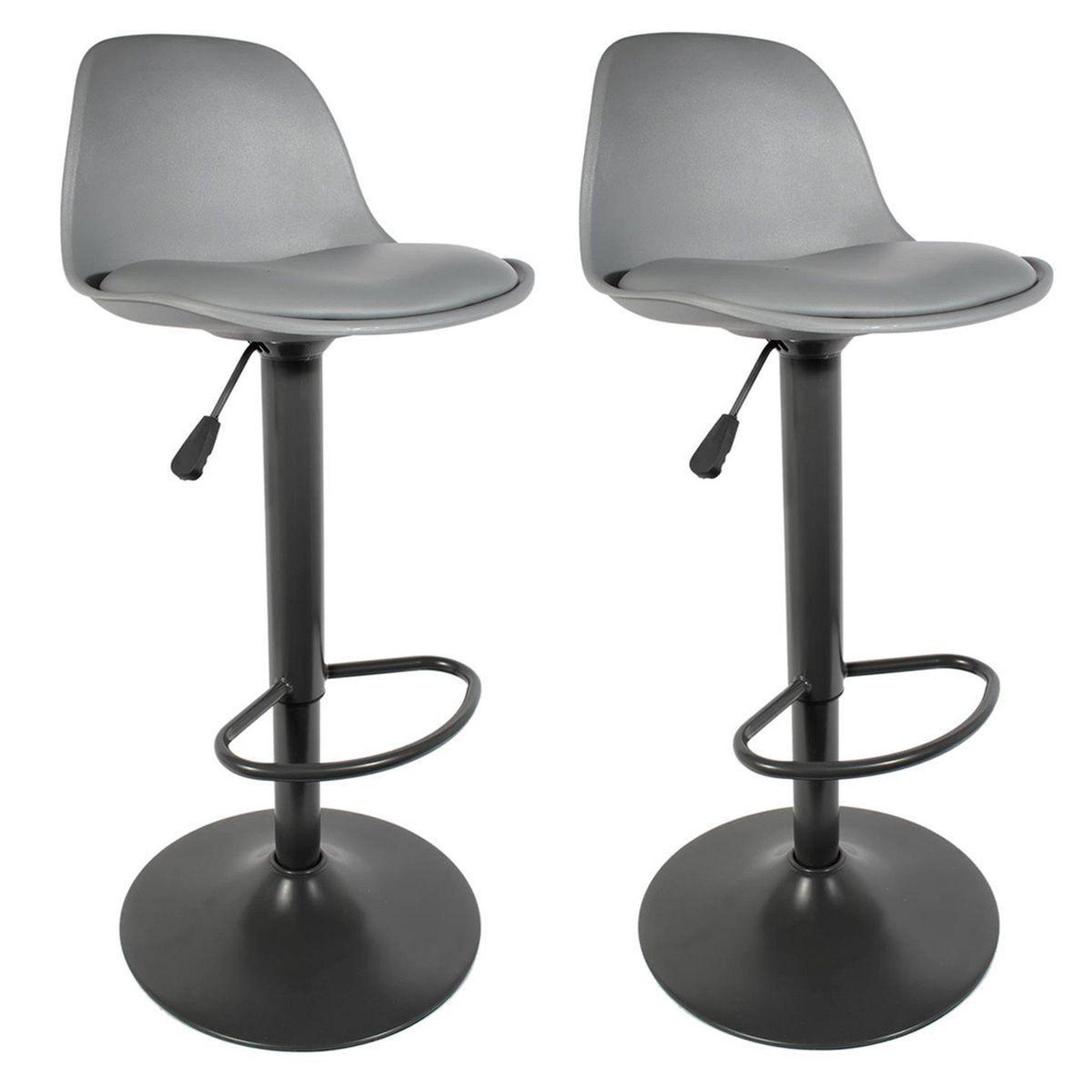 The Home Deco Factory Lot de 2 tabourets de bar  isak  104cm gris