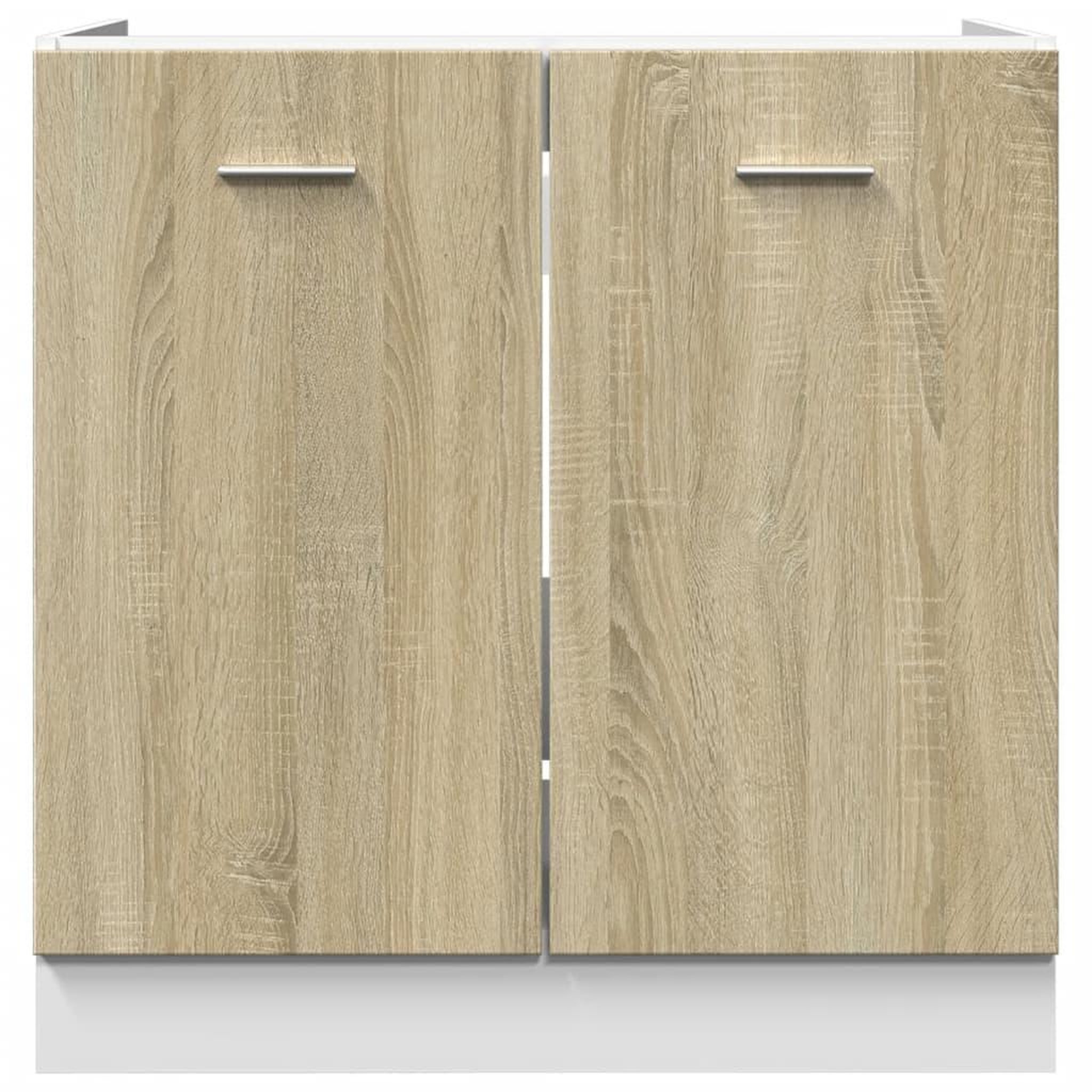 Voir la diapositive 5 : VIDAXL Armoire basse chene sonoma 80x46x81,5 cm bois d'ingenierie