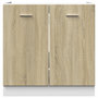 Voir la diapositive 5 : VIDAXL Armoire basse chene sonoma 80x46x81,5 cm bois d'ingenierie