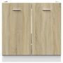 Voir la diapositive 5 : VIDAXL Armoire basse chene sonoma 80x46x81,5 cm bois d'ingenierie