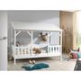 Voir la diapositive 4 : Paris Prix Pack - Lit Cabane Enfant & Sommier  Housebed III  90x200cm Blanc