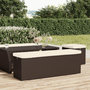 Voir la diapositive 1 : VIDAXL Banc pouf avec coussin marron 110x30x40 cm resine tressee