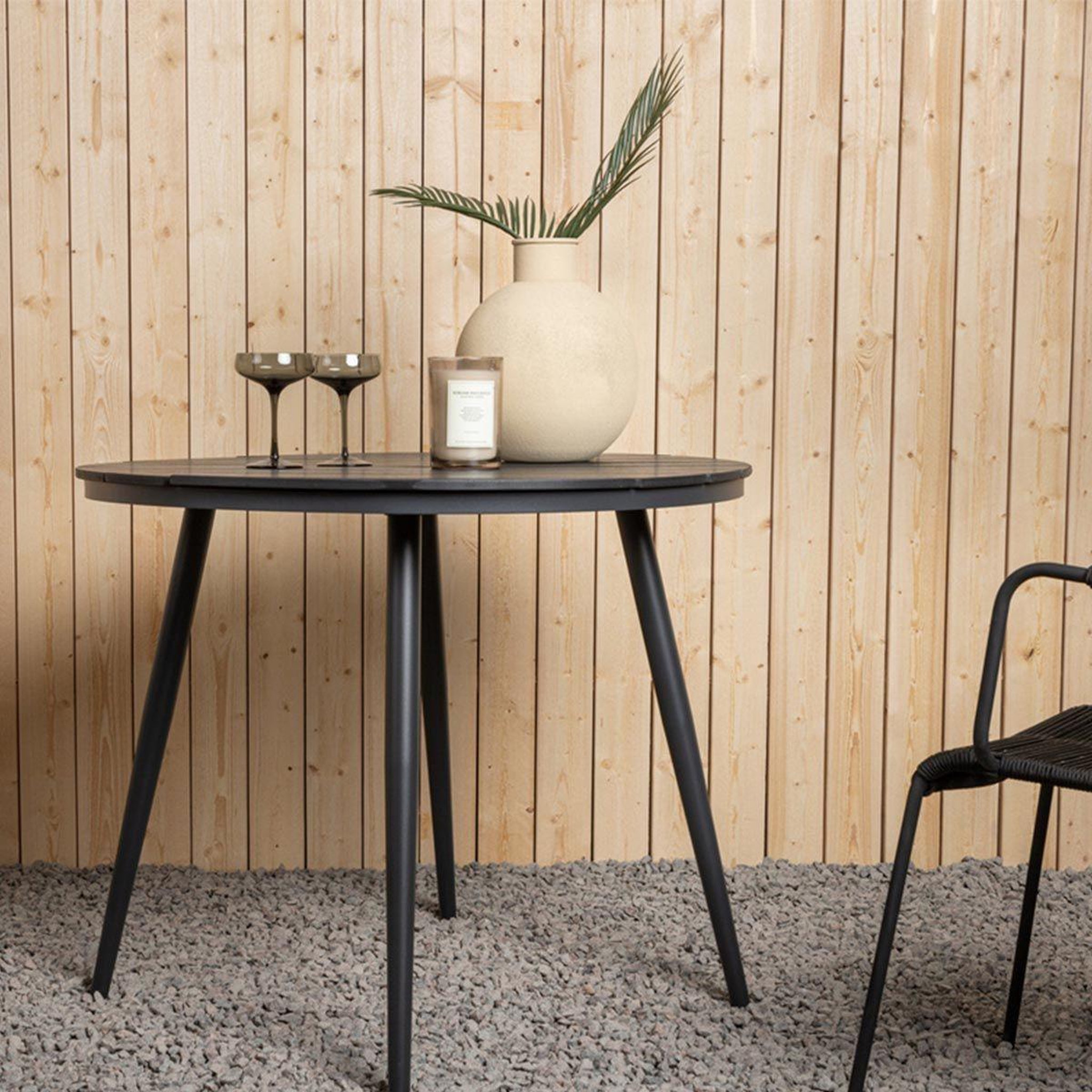 Voir la diapositive 5 : Paris Prix Table de jardin ronde  break  90cm noir