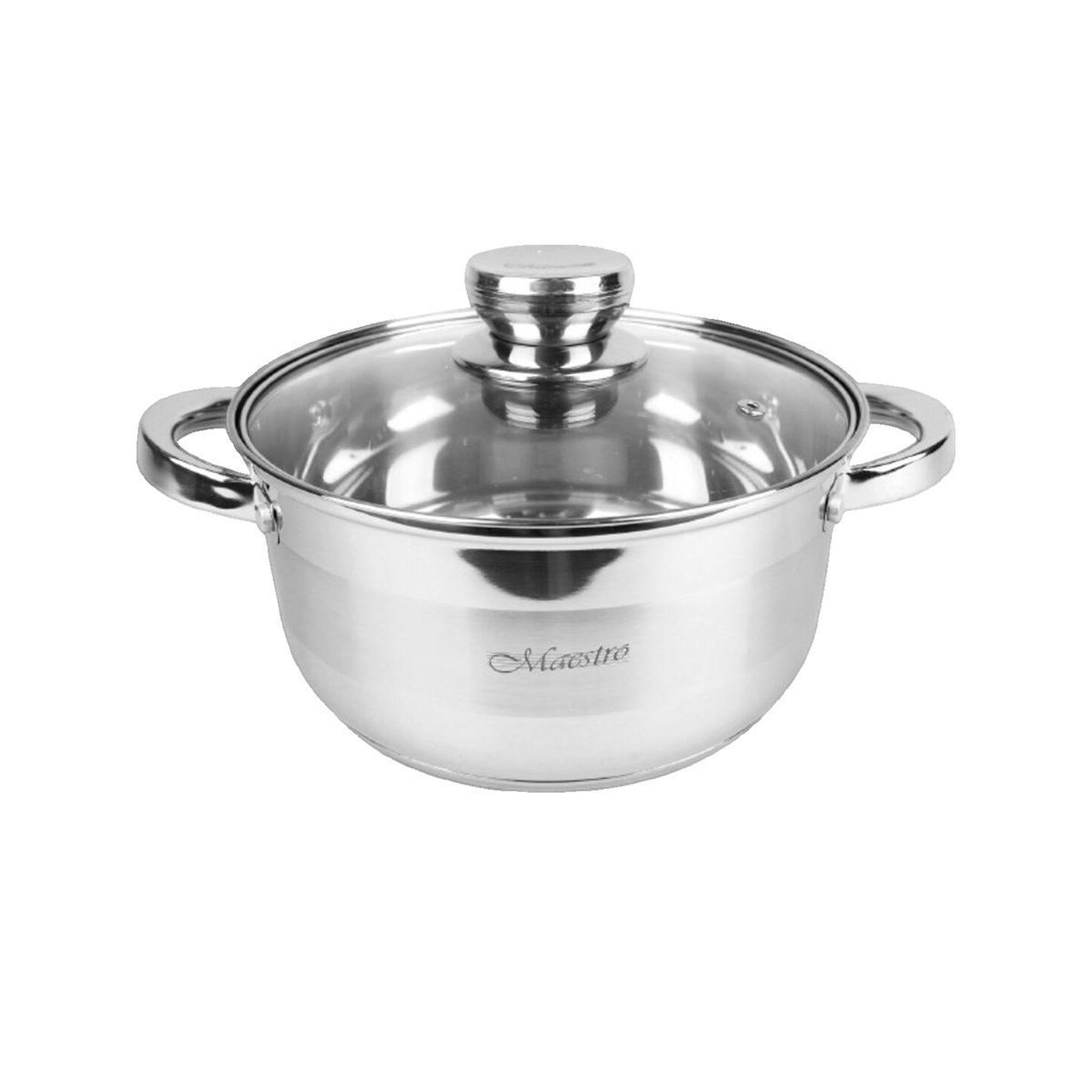 Voir la diapositive 3 : HELLO MAESTRO Ensemble de casseroles Maestro MR-2220-6L en acier inoxydable argenté