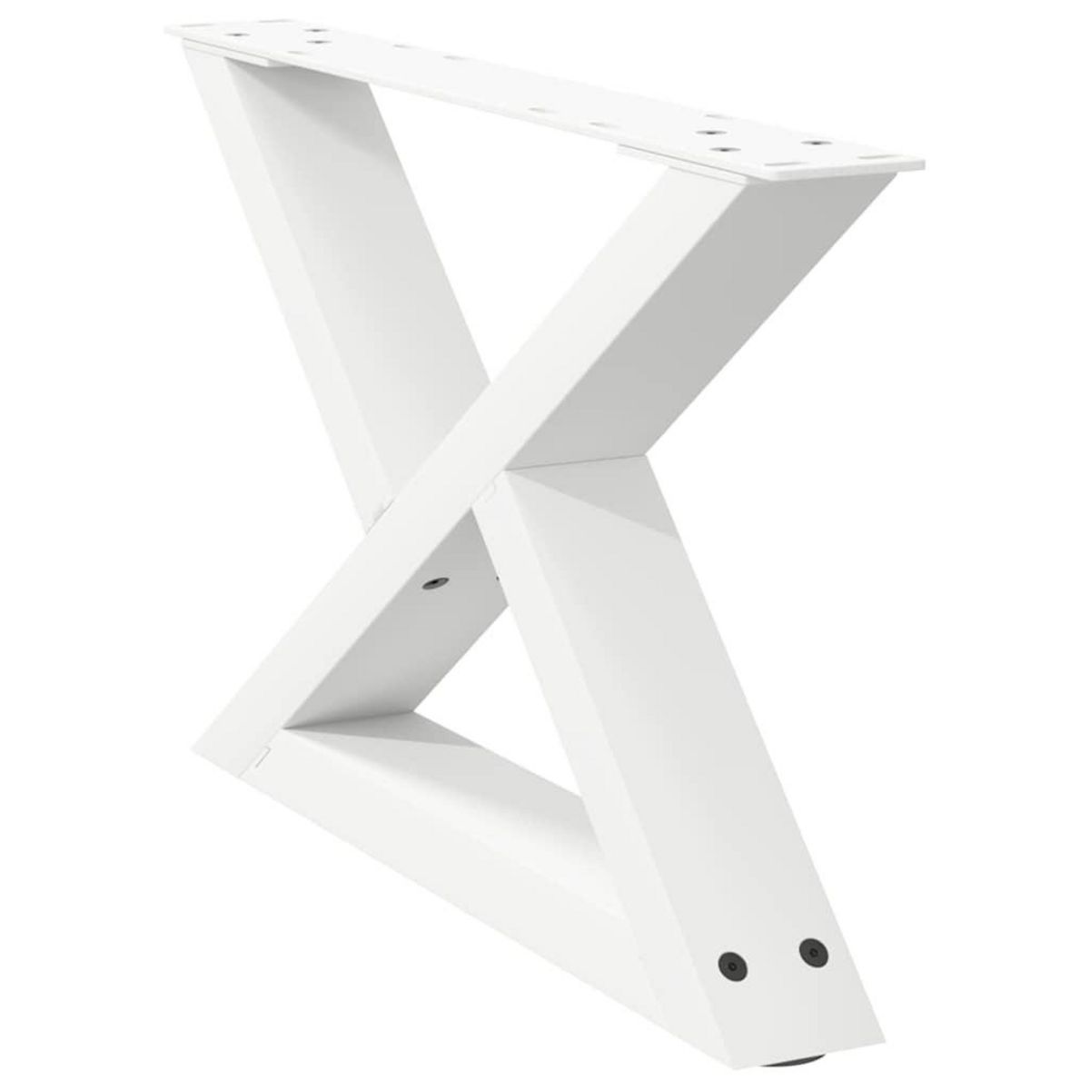 VIDAXL Pieds de table basse 2 pcs blanc 50x(30-31,3) cm acier