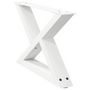 Voir la diapositive 4 : VIDAXL Pieds de table basse 2 pcs blanc 50x(30-31,3) cm acier