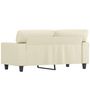 Voir la diapositive 5 : VIDAXL Canape a 2 places Creme 120 cm Similicuir