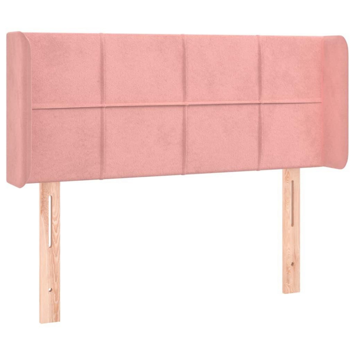 VIDAXL Tete de lit avec oreilles Rose 103x16x78/88 cm Velours