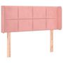 Voir la diapositive 2 : VIDAXL Tete de lit avec oreilles Rose 103x16x78/88 cm Velours
