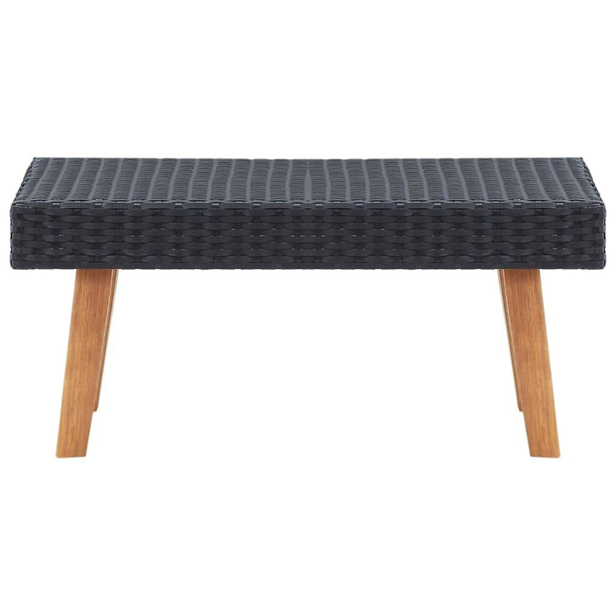 VIDAXL Table basse de jardin Resine tressee Noir