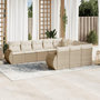 Voir la diapositive 1 : VIDAXL Salon de jardin avec coussins 10 pcs beige resine tressee