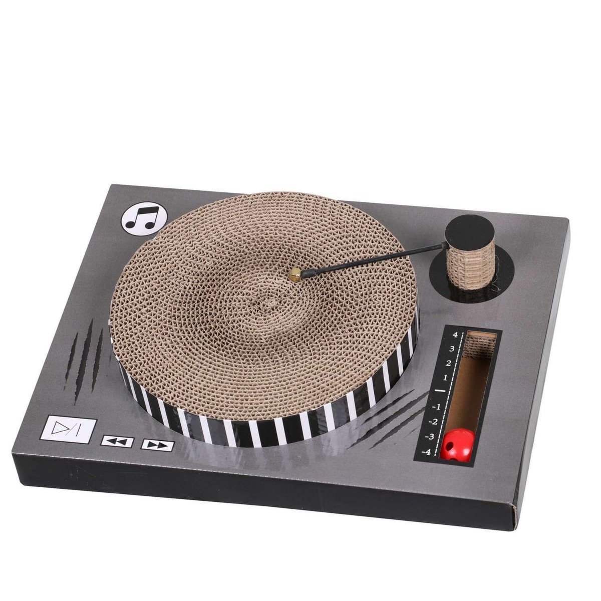 TOILINUX Griffoir platine vinyle avec herbe à chat