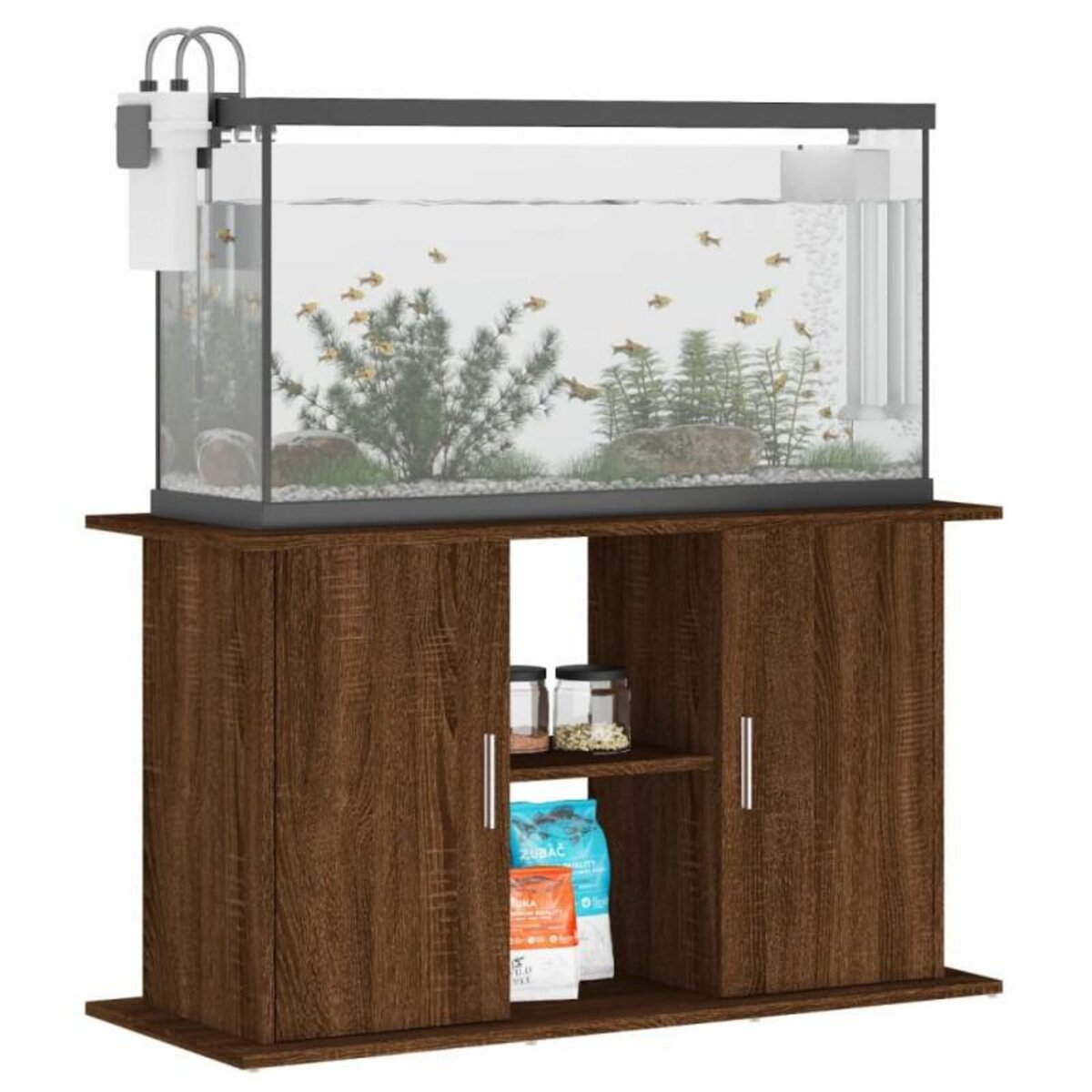 VIDAXL Support d aquarium chêne marron 101x41x58 cm bois d ingénierie