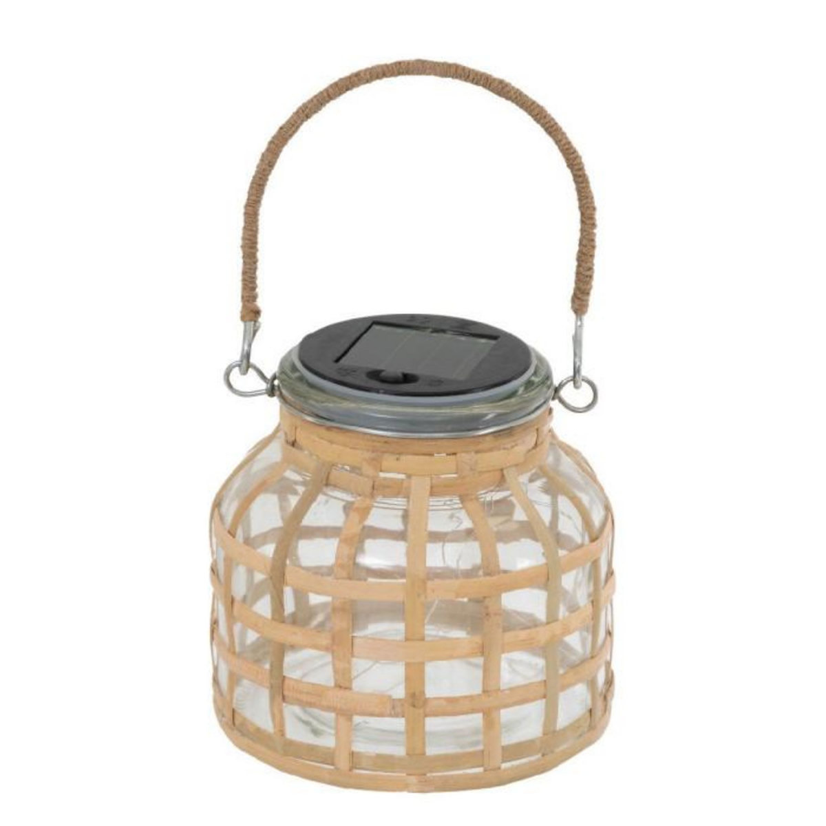 ATMOSPHERA Lanterne Solaire en Verre  Niky  12cm Naturel