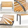 Voir la diapositive 5 : tectake Banc de jardin 2 places