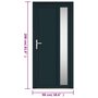 Voir la diapositive 6 : VIDAXL Porte d'entree anthracite 98x208 cm PVC