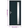 Voir la diapositive 6 : VIDAXL Porte d'entree anthracite 98x208 cm PVC