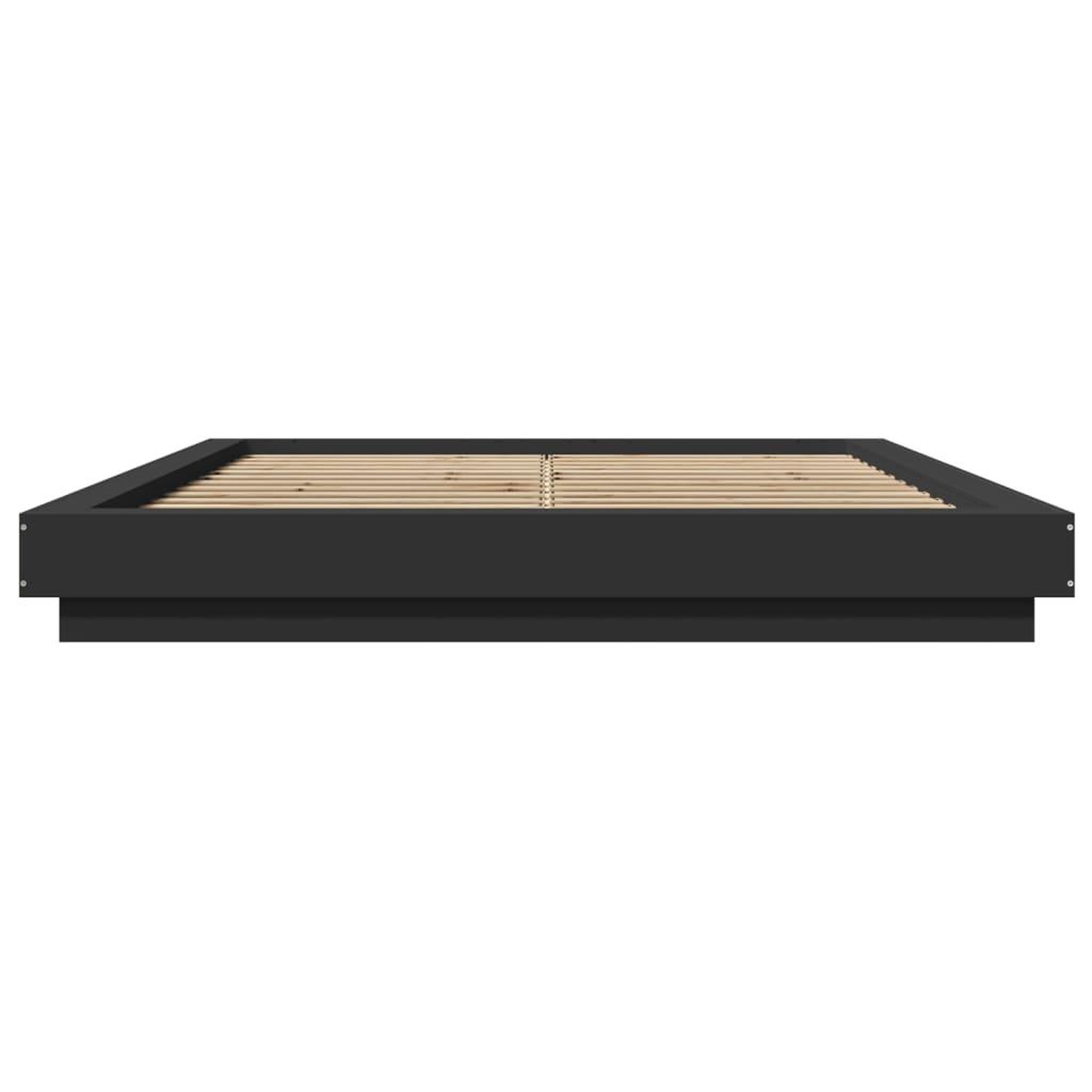 Voir la diapositive 5 : VIDAXL Cadre de lit avec lumieres LED sans matelas noir 150x200 cm