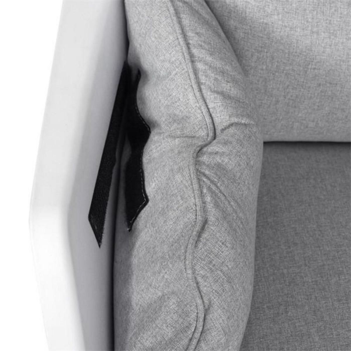 Paris Prix Fauteuil en Tissu Design  Mora  93cm Gris