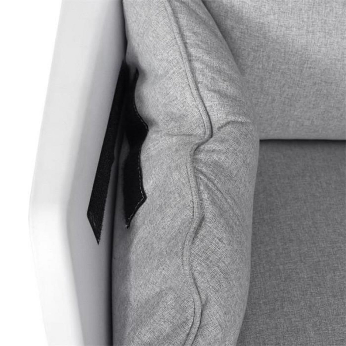 Paris Prix Fauteuil en Tissu Design  Mora  93cm Gris