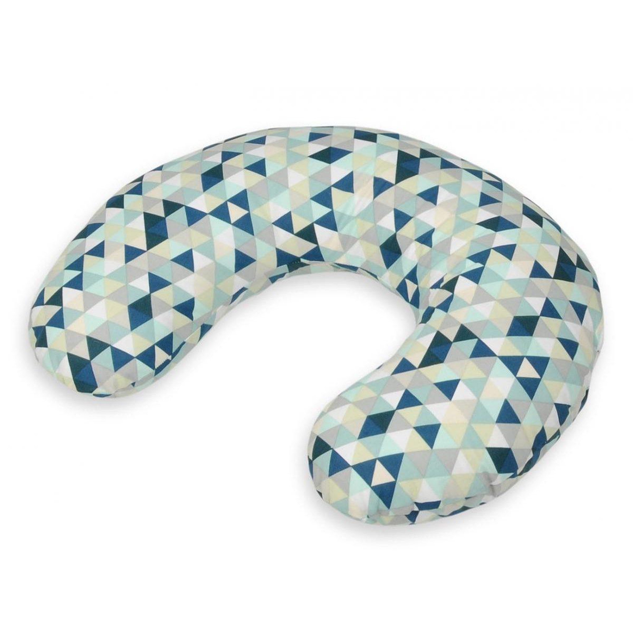 VELINDA Coussin appui-tête triangles bleus