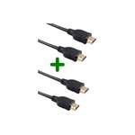 ESSENTIEL B Câble HDMI x2 HDMI 2M noir droit 2.0