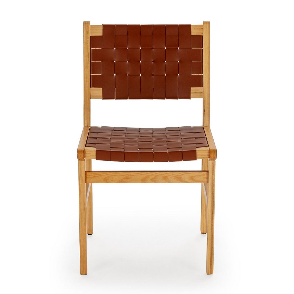 VS VENTA-STOCK Pack de 2 chaises Kurt Marron en cuir recyclé