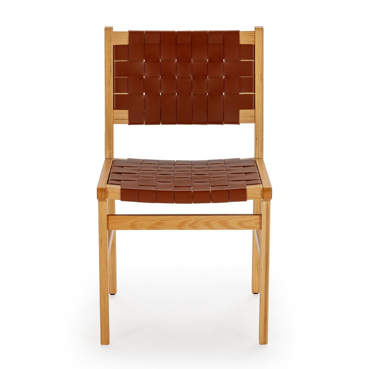 VS VENTA-STOCK Pack de 2 chaises Kurt Marron en cuir recyclé