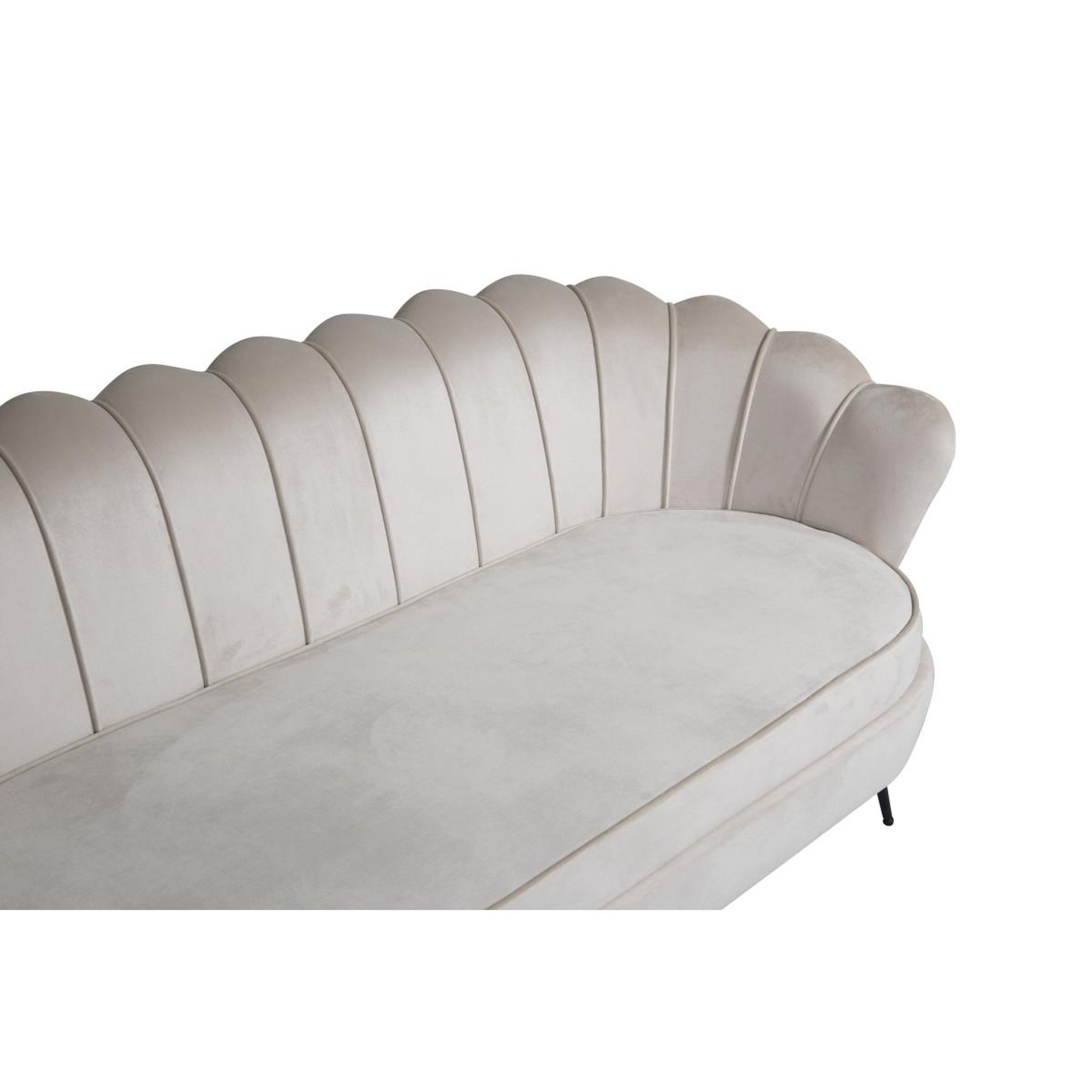 Voir la diapositive 6 : Paris Prix Canapé 3 places en velours  calais  180cm beige