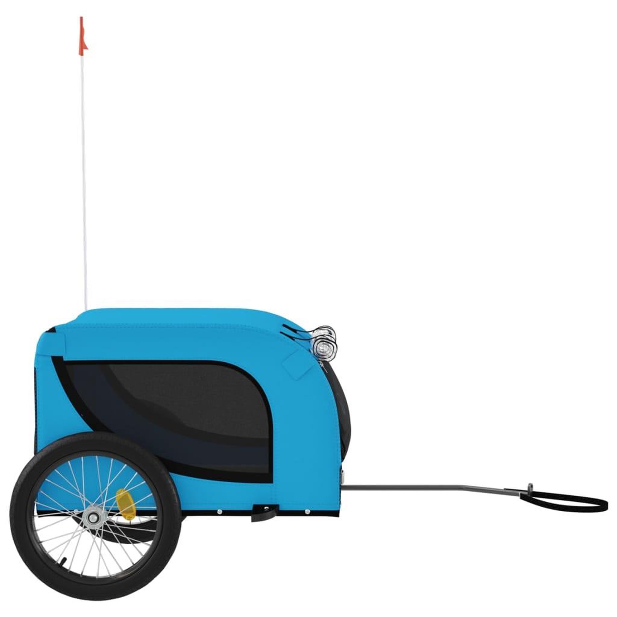 Voir la diapositive 5 : VIDAXL Remorque de velo pour animaux de compagnie bleu et noir