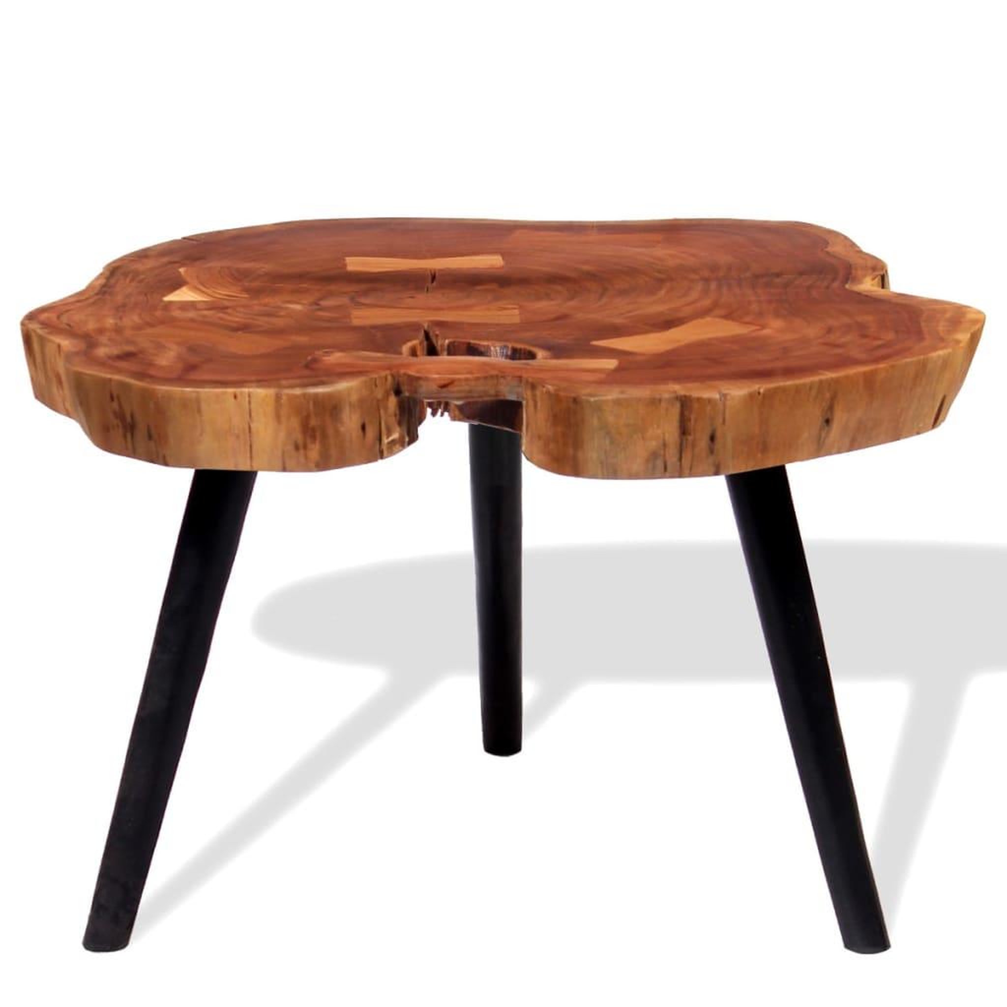 Voir la diapositive 2 : VIDAXL Table basse Bois d'acacia massif (55-60)x40 cm