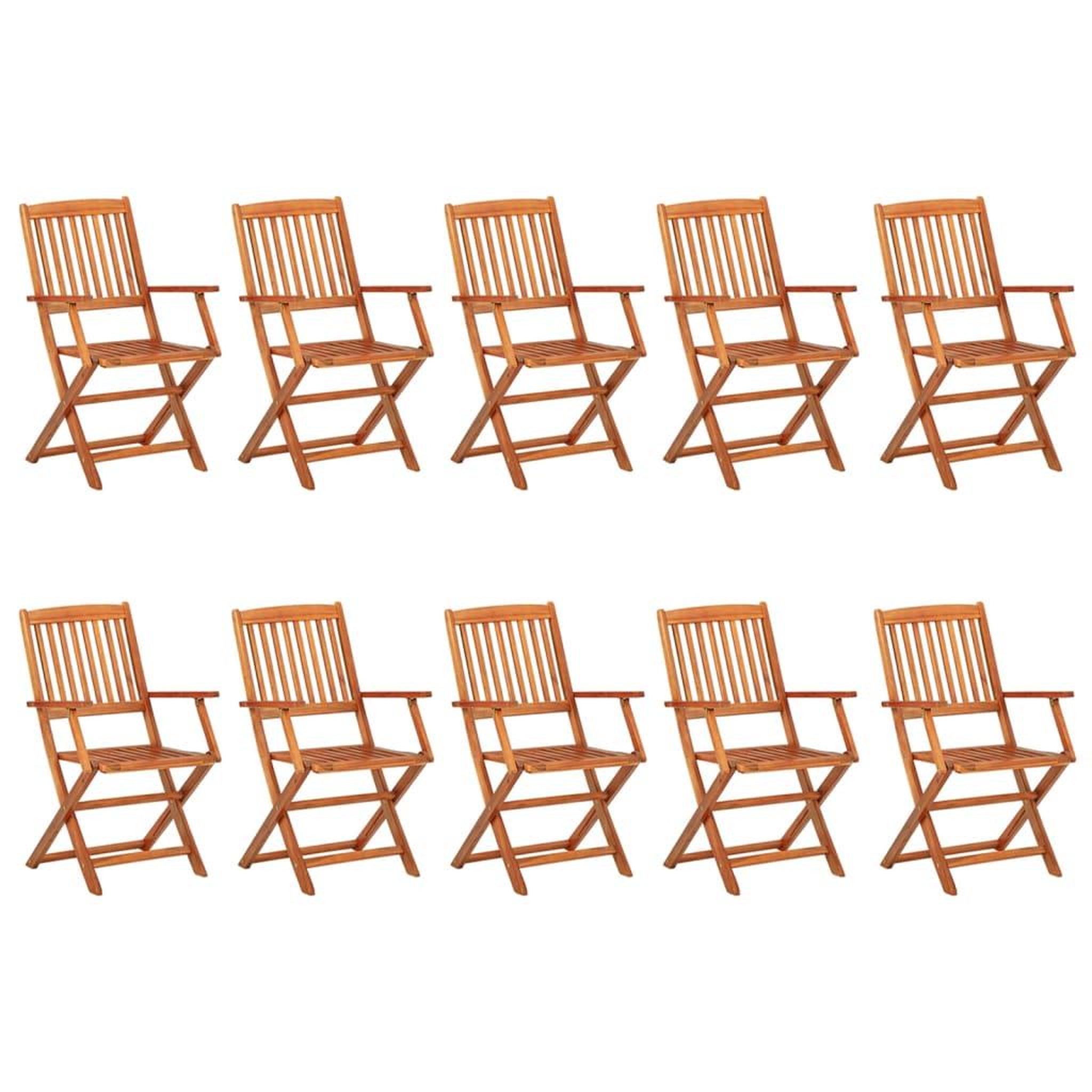 Voir la diapositive 3 : VIDAXL Ensemble a manger de jardin 11 pcs 220x90x75 cm bois d'acacia