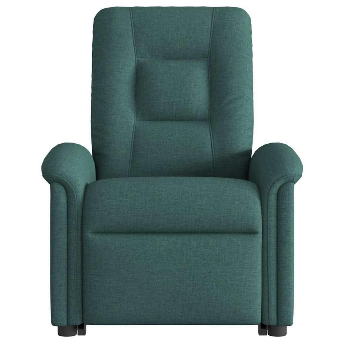VIDAXL Fauteuil inclinable de massage electrique Vert fonce Tissu